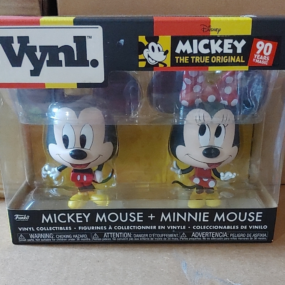 Funko Vynl Mickey and Minnie Mouse Figures - Red, Yellow, Black